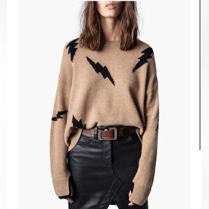 Zadig & Voltaire Lightning Bolt Cashmere Sweater